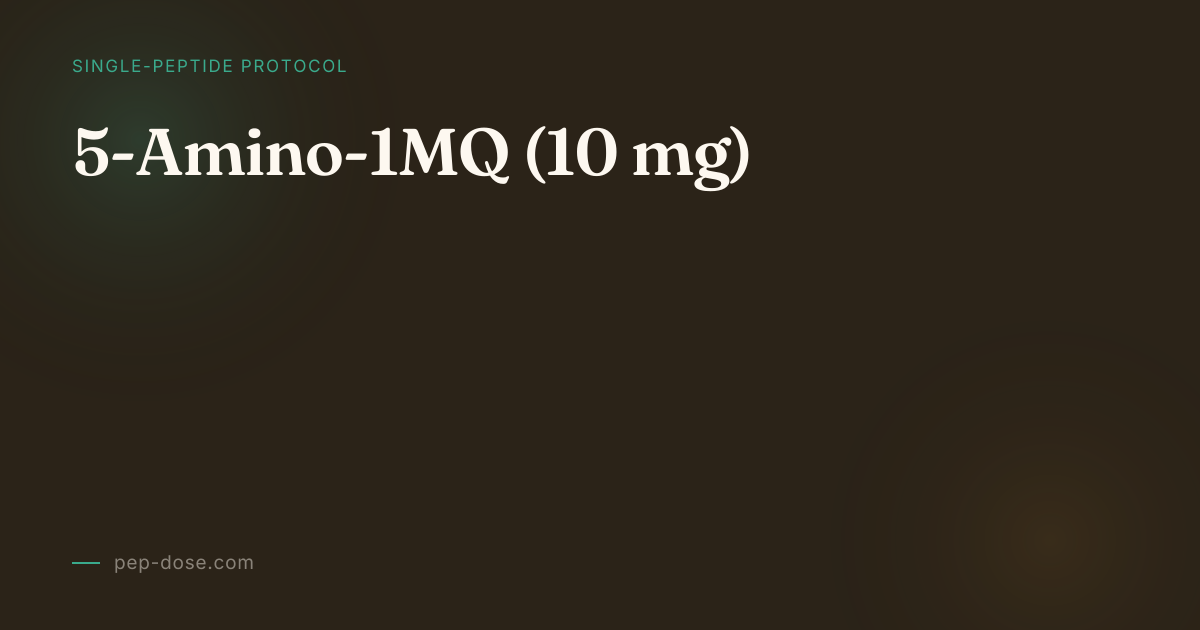 5-amino-1mq subcutaneous vs oral bioavailability 5-Amino-1MQ (10 mg) — pep-dose